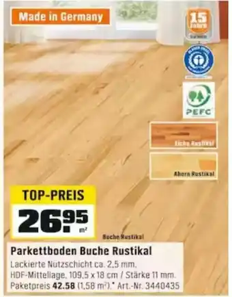 OBI Parkettboden Buche Rustikal Angebot