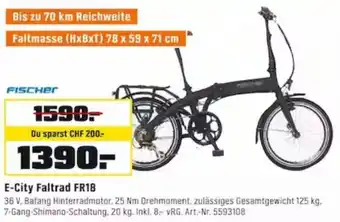 OBI Fischer E-City Faltrad FR18 Angebot