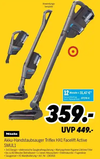 MEDIMAX Miele Akku Handstaubsauger Triflex HX1 Facelift Active SMUL1 Angebot