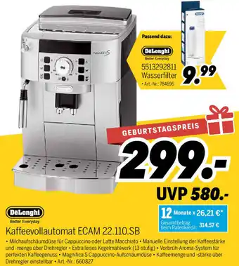 MEDIMAX DēLonghi Kaffeevollautomat ECAM 22.110.SB Angebot