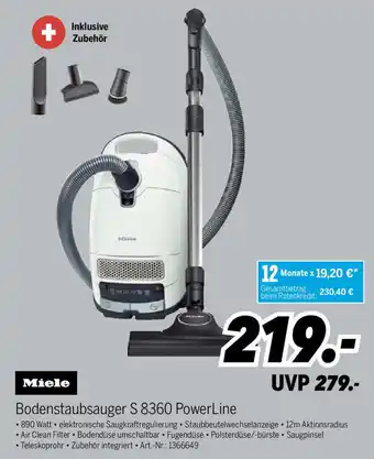 MEDIMAX Miele Bodenstaubsauger S 8360 PowerLine Angebot