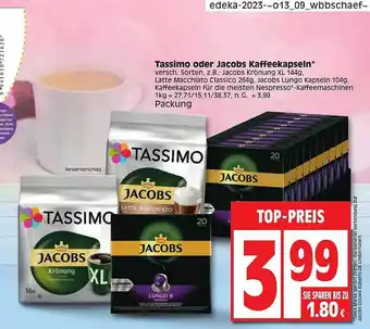 Edeka Tassimo oder jacobs kaffeekapseln Angebot