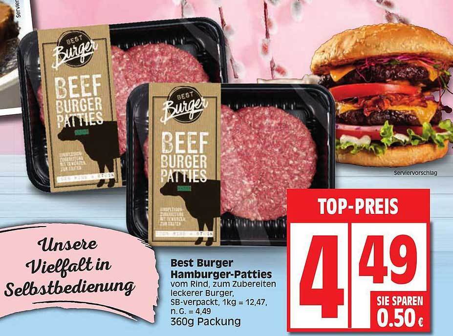 Best burger hamburger patties Angebot bei Edeka