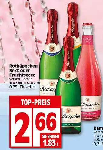 Elli Markt Rotkäppchen sekt oder fruchtsecco Angebot