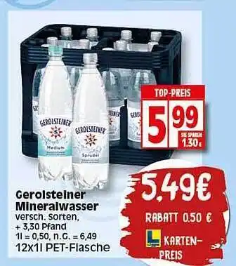 Elli Markt Gerolsteiner mineralwasser Angebot