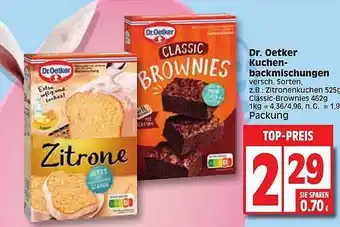 Edeka Dr. oetker kuchen backmischungen Angebot