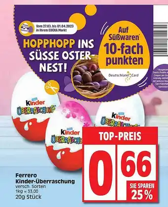 Edeka Ferrero kinder-überraschung Angebot