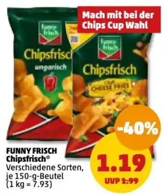 PENNY Funny Frisch Chipsfrisch 150 g Beutel Angebot