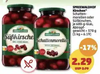 PENNY Spreewaldhof Kirschen 680 g Glas Angebot