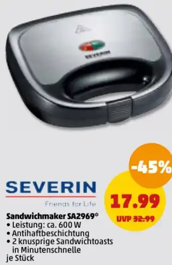 PENNY Severin Sandwichmaker SA2969 Angebot