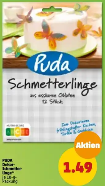 PENNY Puda Dekor Schmetterlinge 10 g Packung Angebot