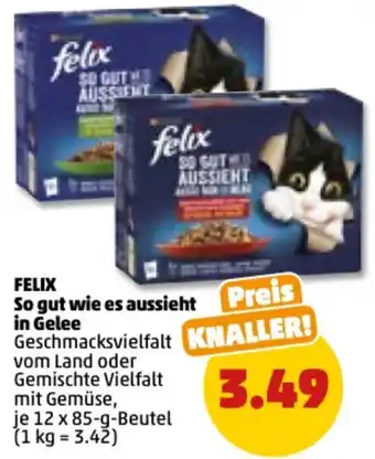 PENNY Felix So gut wie es aussieht in Gelee 12 x 85 g Beutel Angebot