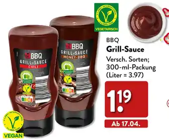 Aldi Nord BBQ Grill Sauce 300 ml Packung Angebot