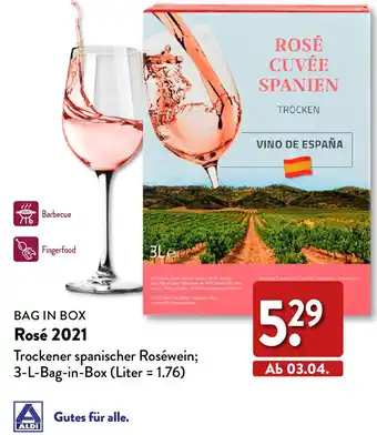 Aldi Nord Rosè 2021 3 l Bag in Box Angebot