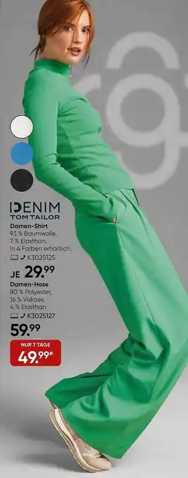 Galeria Denim & tom tailor damen-shirt oder damen-hose Angebot