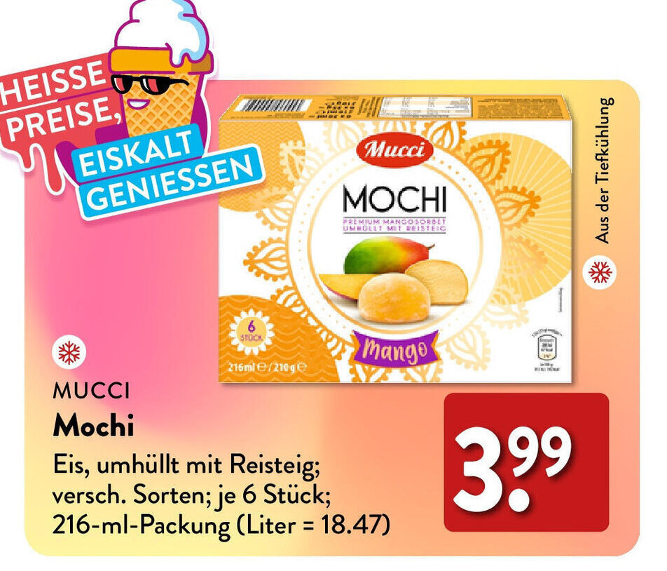 Mucci Mochi 216 ml Packung Angebot bei Aldi Nord