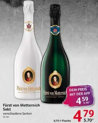 Selgros Fürst von Metternich Sekt 0,75-l-Flasche Angebot