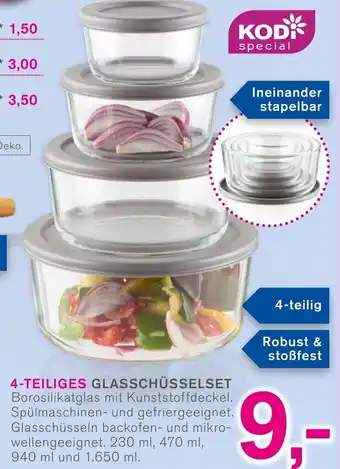 KODi 4 Teiliges Glasschüsselset Angebot