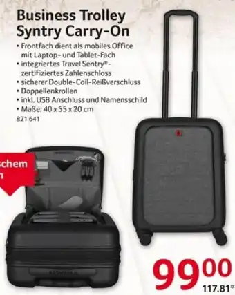 Selgros Business Trolley Syntry Carry-On Angebot