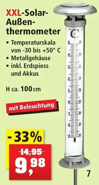 Thomas Philipps XXL Solar Außenthermometer H ca. 100 cm Angebot