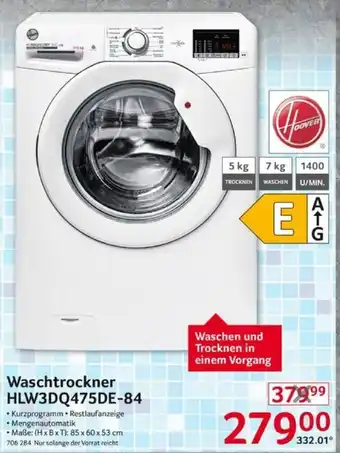 Selgros Waschtrockner HLW3DQ475DE-84 Angebot