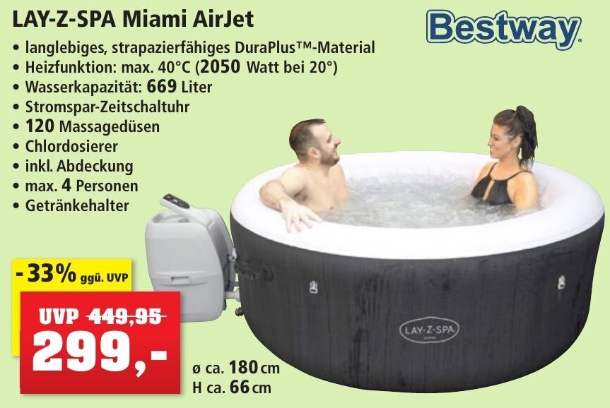 Bestway Lay-Z Spa Miami Air Jet Angebot bei Thomas Philipps