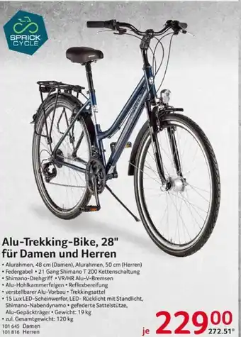 Selgros Sprick Cycle Alu-Trekking Bike , 28'' für Damen und Herren Angebot