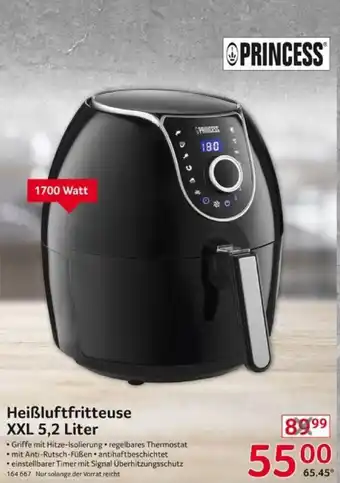 Selgros Princess Heiẞluftfritteuse XXL 5,2 Liter Angebot