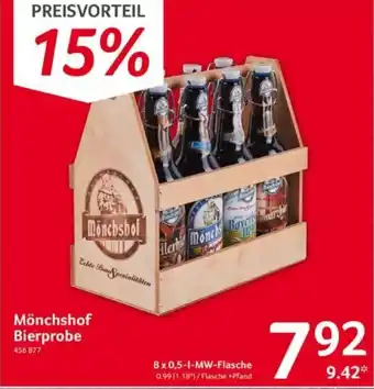 Selgros Mönchshof Bierprobe 8 x 0,5-l-MW-Flasche Angebot