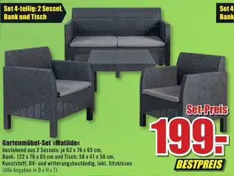 B1 Discount Baumarkt Gartenmöbel Set ,,Matilde" Angebot