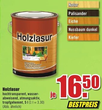 B1 Discount Baumarkt Holzlasur 5 L Angebot