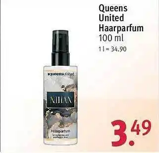 Rossmann Queens united haarparfum Angebot