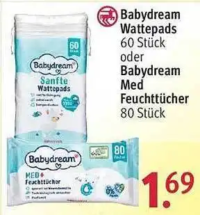 Rossmann Babydream wattepads oder med feuchttücher Angebot