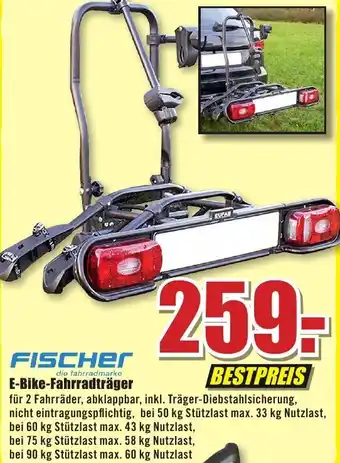 B1 Discount Baumarkt Fischer E-Bike Fahrradträger Angebot