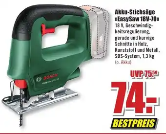 B1 Discount Baumarkt Bosch Akku Stichsäge ,,EasySaw 18V-70" Angebot