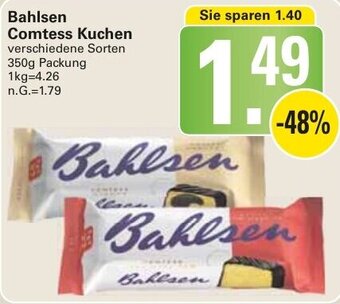 WEZ Bahlsen Comtess Kuchen 350 g Packung Angebot