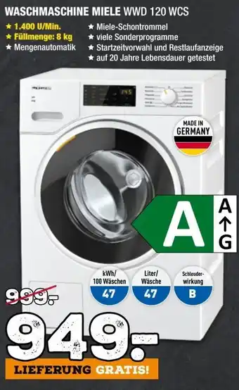 Holzleitner Miele Waschmaschine WWD 120 WCS Angebot