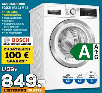 Holzleitner Bosch Waschmaschine WAV 28 M 93 Angebot