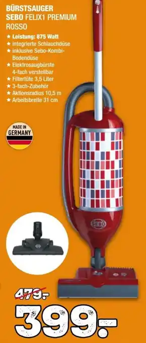 Holzleitner Sebo Bürstsauger Felix 1 Premium Rosso Angebot