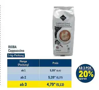 METRO Rioba cappuccino Angebot