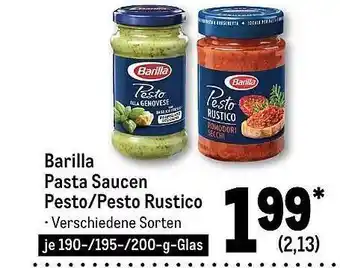 METRO Barilla pasta saucen pesto-pesto rustico Angebot