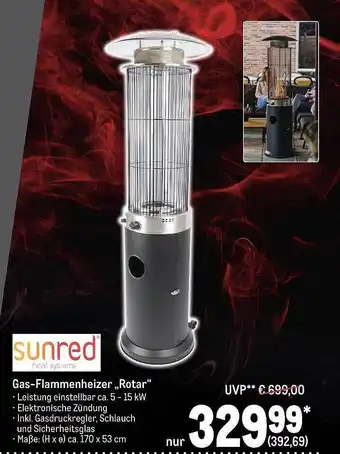 METRO Sunred gas-flammenheizer „rotar“ Angebot