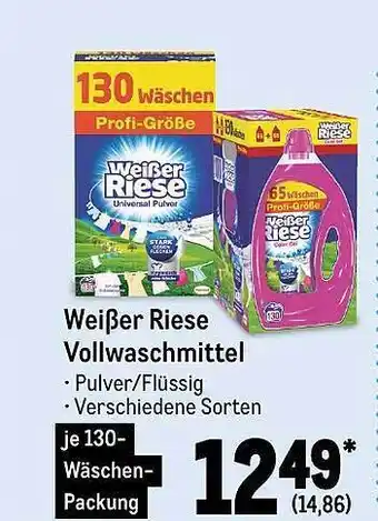 METRO Weißer riese vollwaschmittel Angebot