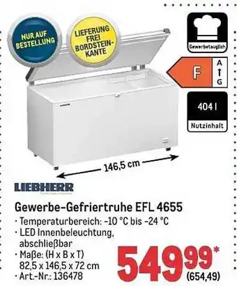 METRO Liebherr gewerbe-gefriertruhe efl 4655 Angebot