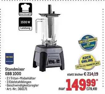 METRO Metro professional standmixer gbb 1000 Angebot