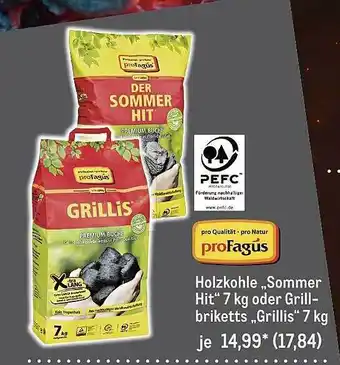 METRO Holzkohle „sommer hit“ oder grillbriketts „grillis“ profagús Angebot