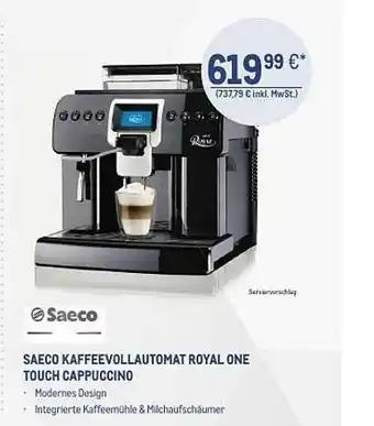METRO Saeco kaffeevollautomat royal one touch cappuccino Angebot