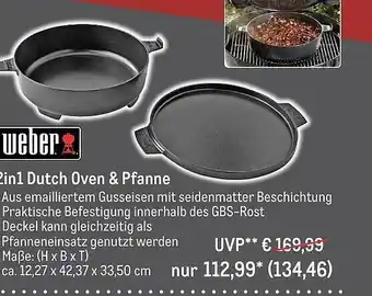 METRO Weber 2in1 dutch oven & pfanne Angebot