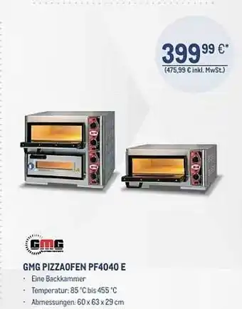 METRO Gmg pizzaofen pf4040 e Angebot