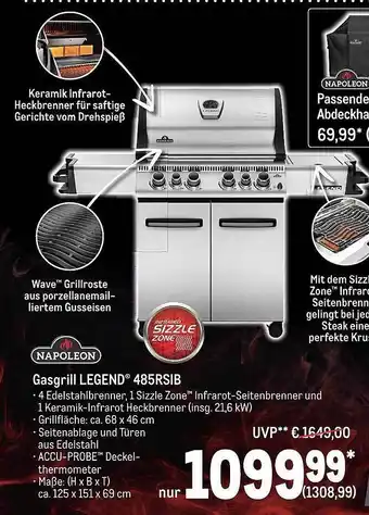 METRO Napoleon gasgrill legend 485rsib Angebot